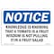 Signmission OSHA Notice Sign, 7" Height, Rigid Plastic, Knowledge Is Knowing That A Tomato Is A Sign, Landscape OS-NS-P-710-L-13909 - alternate 1